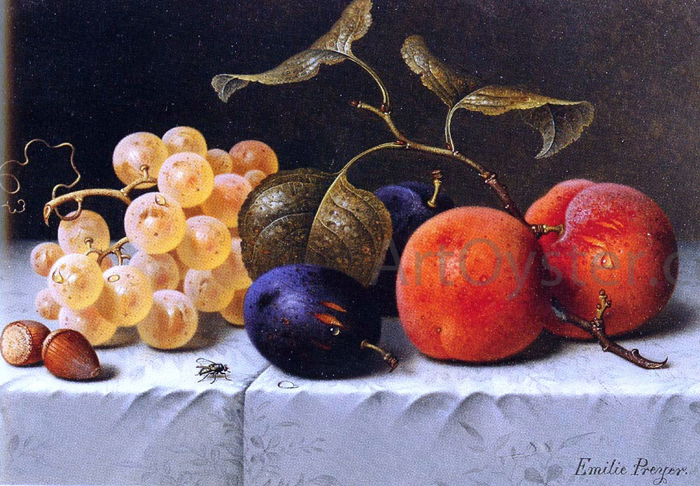 Emilie Preyer Still Life with Fruit and Nuts - Canvas Print