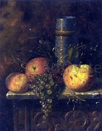 William Michael Harnett Still Life with Fruit and Vase - Canvas Print