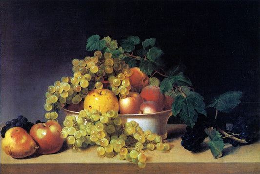 James Peale Still Life with Fruit on a Tabletop - Canvas Print