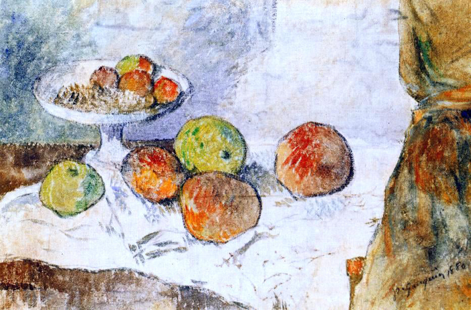 Paul Gauguin Still Life with Fruit Plate - Canvas Print