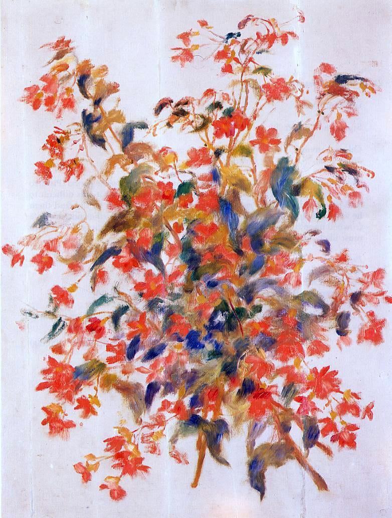 Pierre Auguste Renoir Still Life with Fuscias - Canvas Print