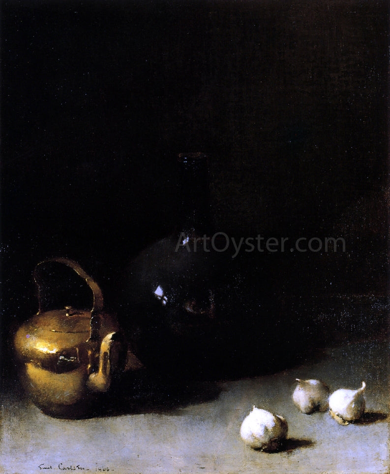 Emil Carlsen Still LIfe with Garlic - Canvas Print