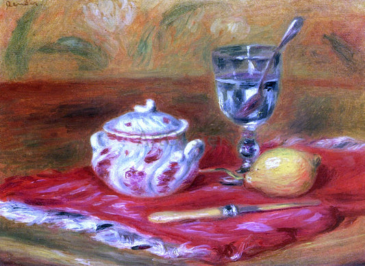 Pierre Auguste Renoir Still LIfe with Glass and Lemon - Canvas Print