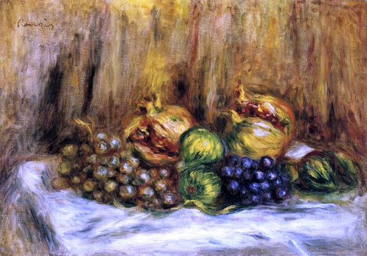 Pierre Auguste Renoir Still Life with Grapes - Canvas Print