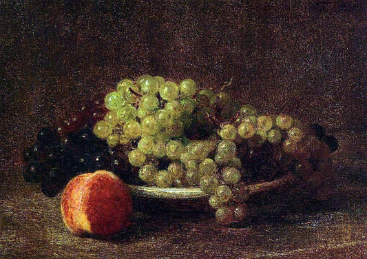 Henri Fantin-Latour Still Life with Grapes and a Peach - Canvas Print