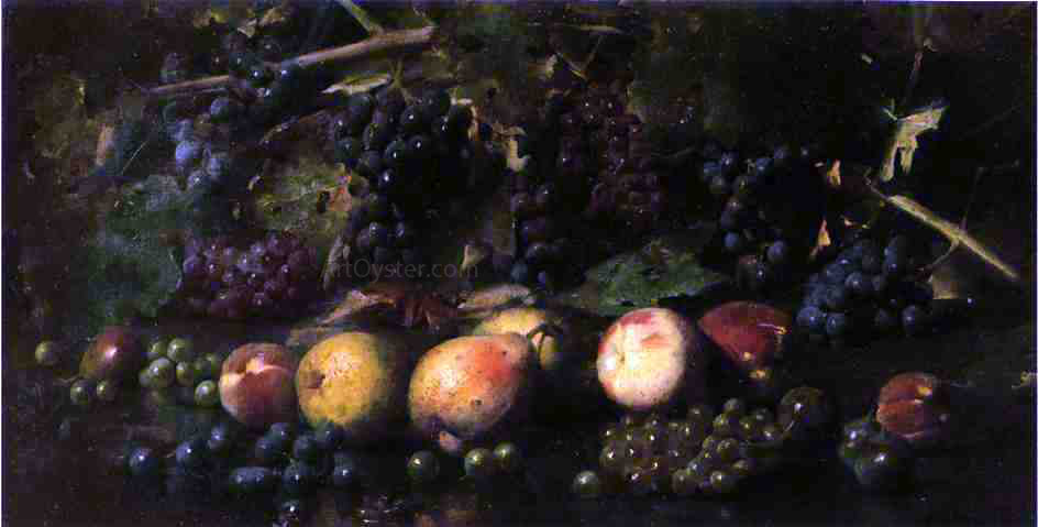 Joseph Decker Still Life with Grapes and Pears - Canvas Print