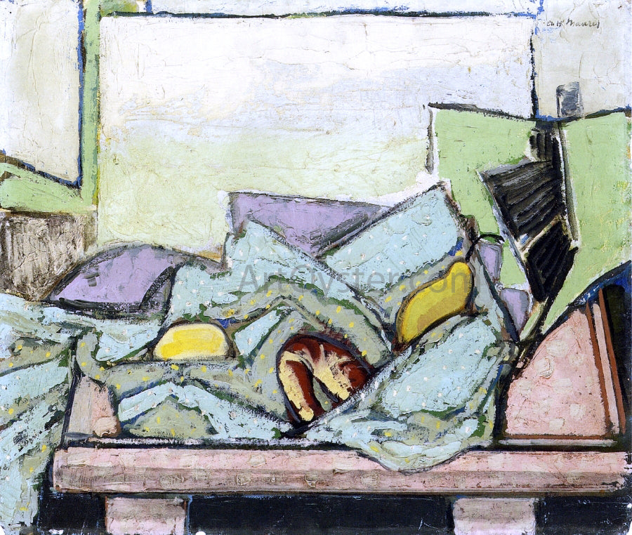 Alfred Henry Maurer Still Life with Green Cloth - Canvas Print