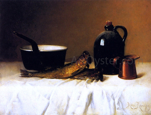 Milne Ramsey Still Life with Herring, Pot, Jug and Measure - Canvas Print