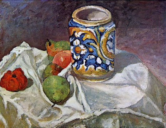 Paul Cezanne Still Life with Italian Earthenware - Canvas Print