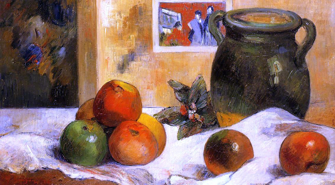Paul Gauguin Still Life with Japanese Print - Canvas Print