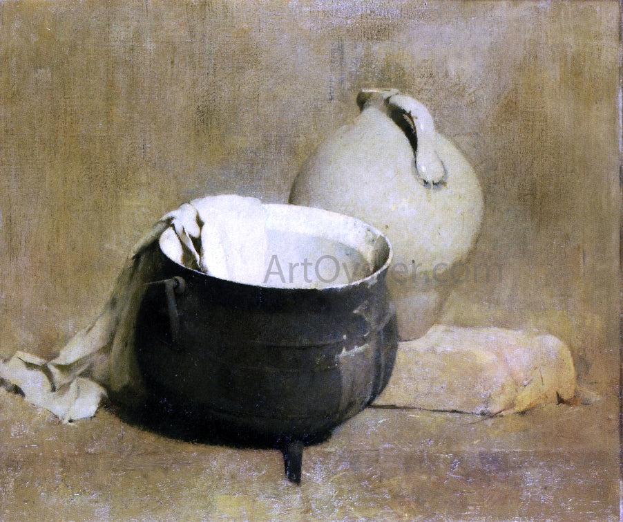 Emil Carlsen Still Life with Kettle and Jug - Canvas Print