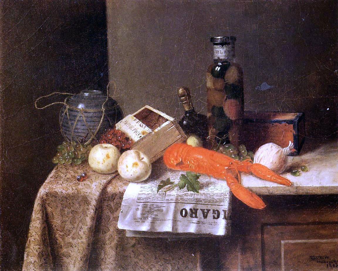 William Michael Harnett Still Life with 'Le Figaro' - Canvas Print