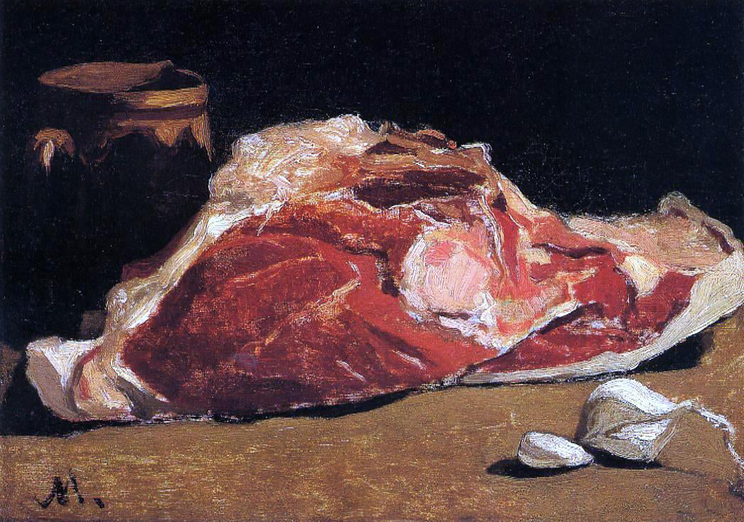 Claude Oscar Monet Still Life with Meat - Canvas Print