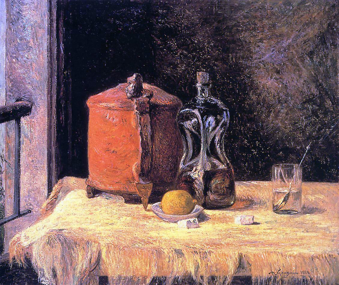 Paul Gauguin Still Life with Mug and Carafe - Canvas Print