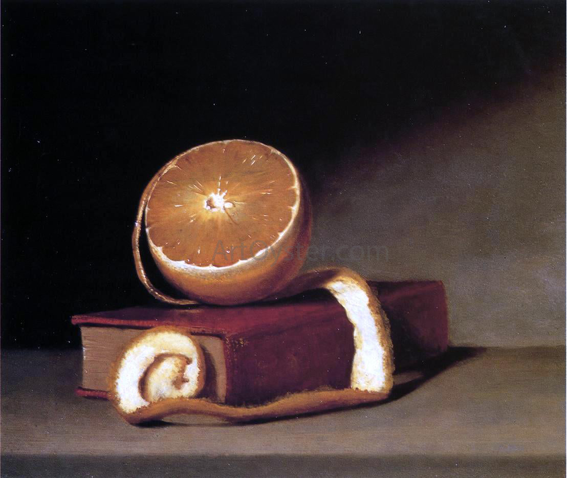 Raphaelle Peale Still Life with Orange and Book - Canvas Print