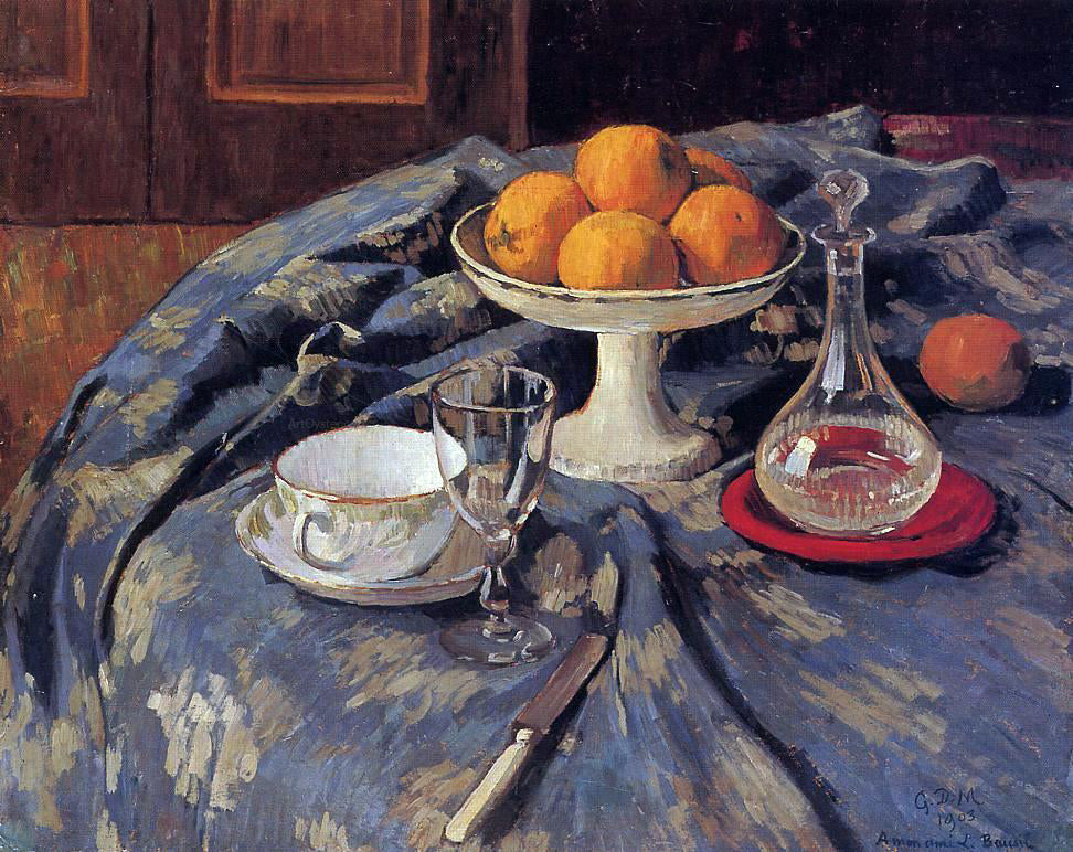 Georges-Daniel De Monfried Still Life with Oranges - Canvas Print