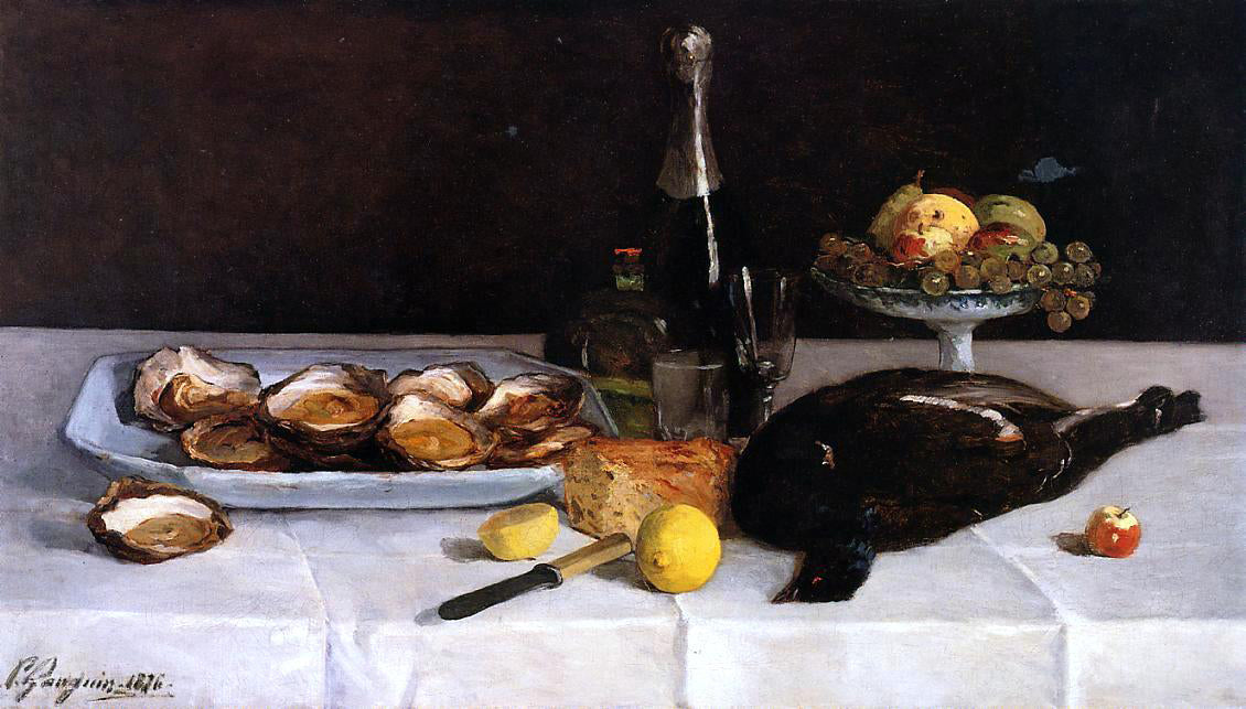 Paul Gauguin Still Life with Oysters - Canvas Print