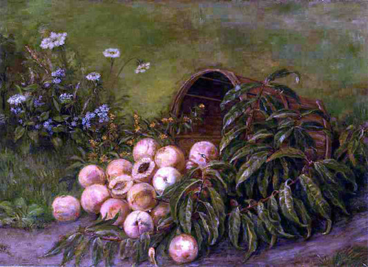 Thomas Worthington Whittredge Still Life with Peaches - Canvas Print