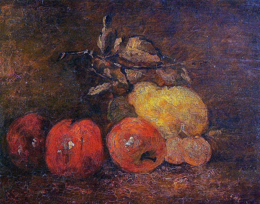 Gustave Courbet Still Life with Pears and Apples - Canvas Print