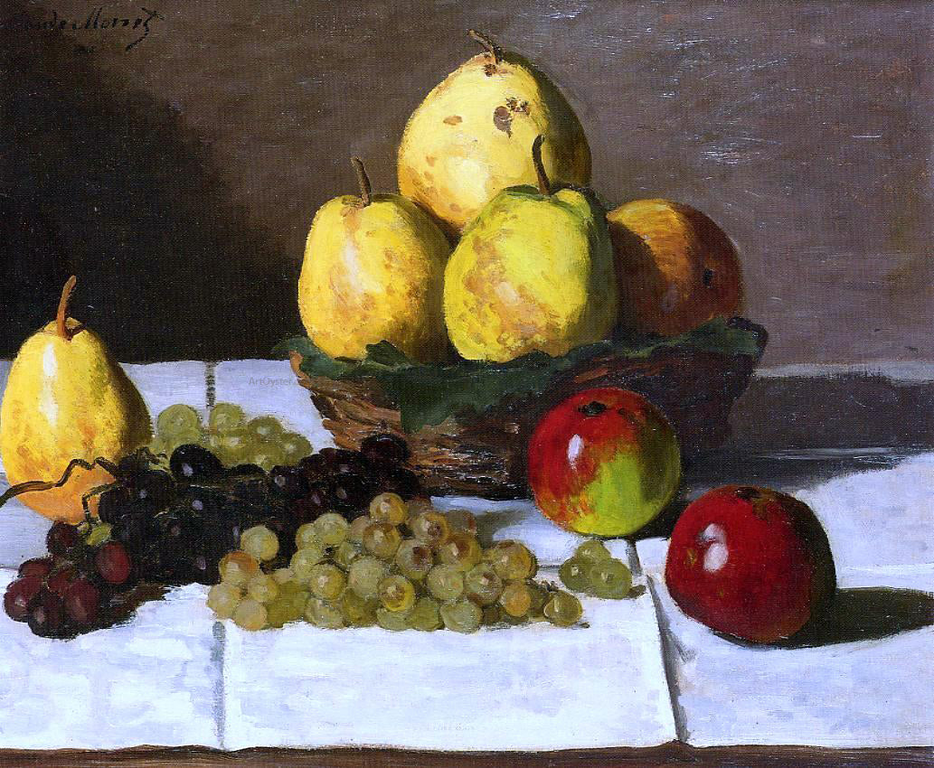Claude Oscar Monet Still Life with Pears and Grapes - Canvas Print