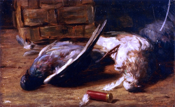 Bartolomeo Bezzi Still Life with Pigeons - Canvas Print