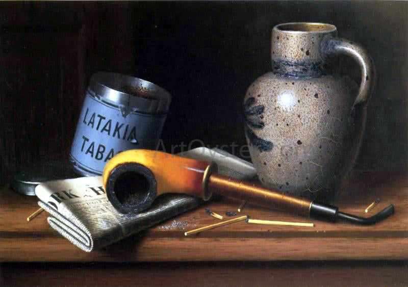 William Michael Harnett Still Life with Pipe and Tobacco - Canvas Print