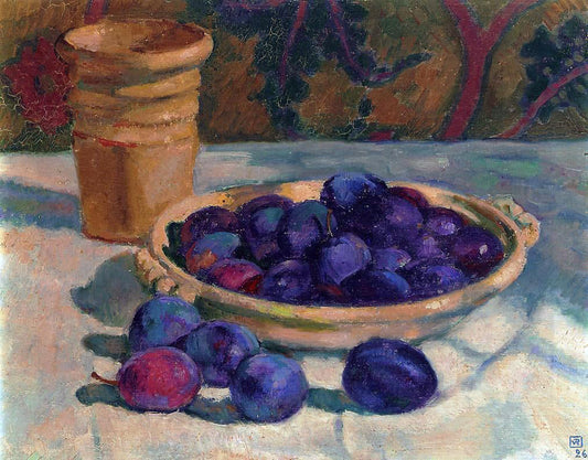 Theo Van Rysselberghe Still Life with Plums - Canvas Print