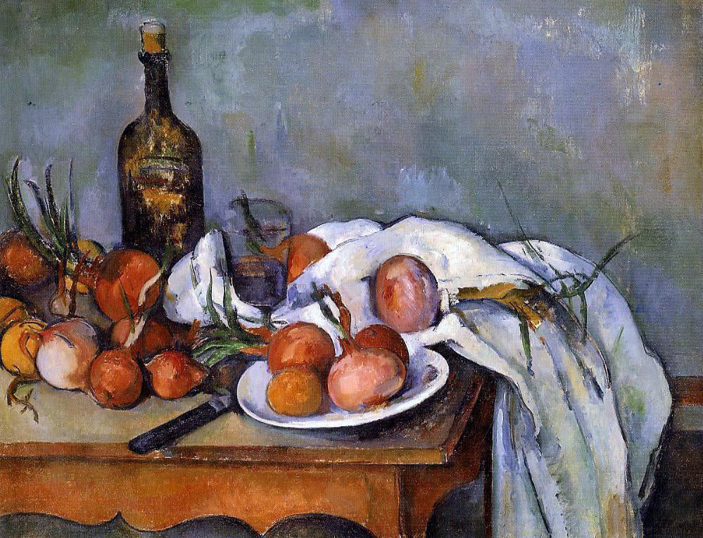 Paul Cezanne A Still Life with Red Onions - Canvas Print