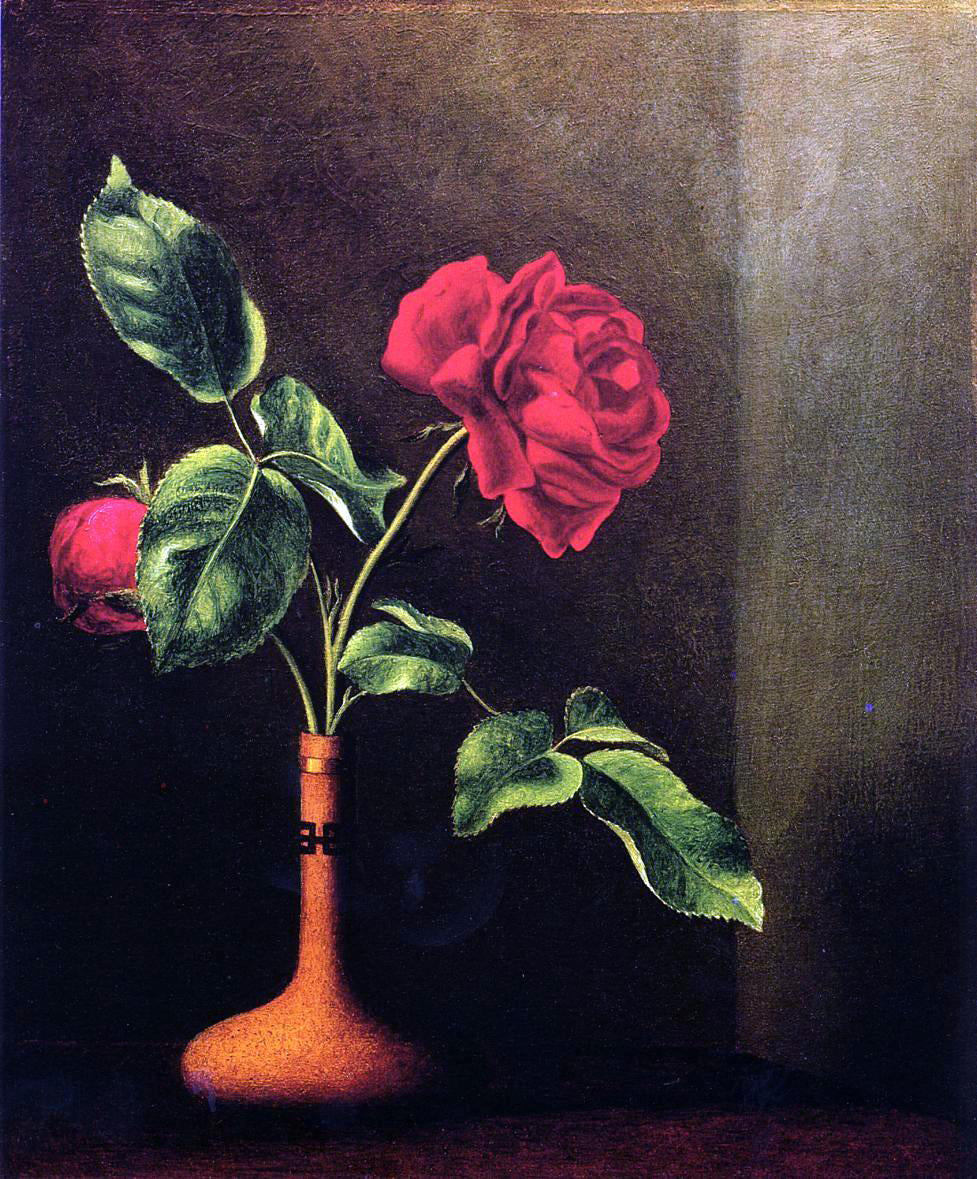 Martin Johnson Heade Still LIfe with Rose - Canvas Print