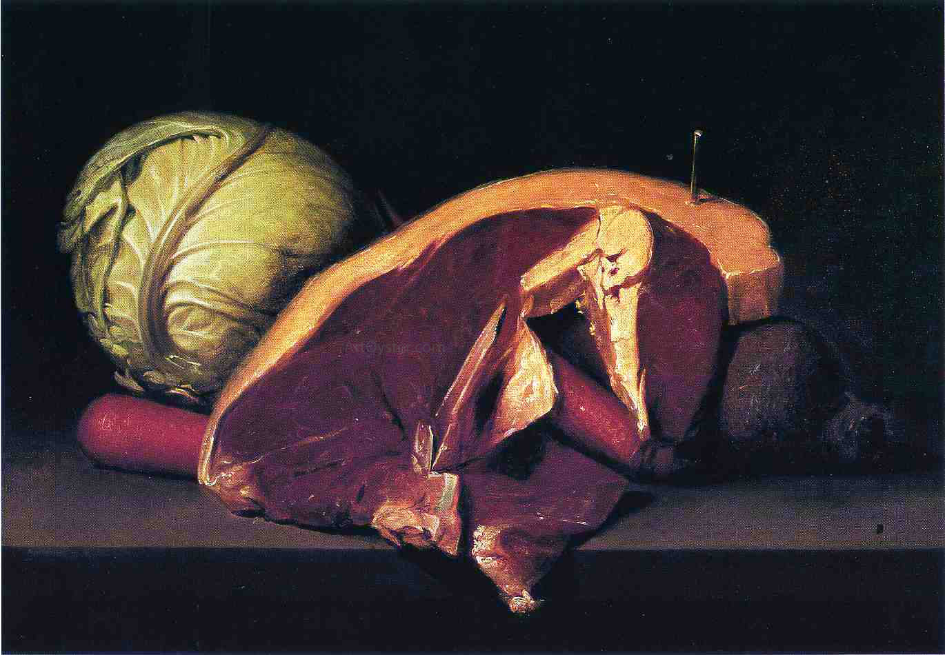 Raphaelle Peale Still Life with Steak - Canvas Print