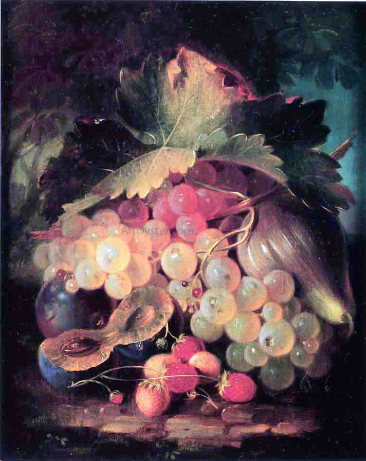 George Forster Still Life with Strawberries - Canvas Print