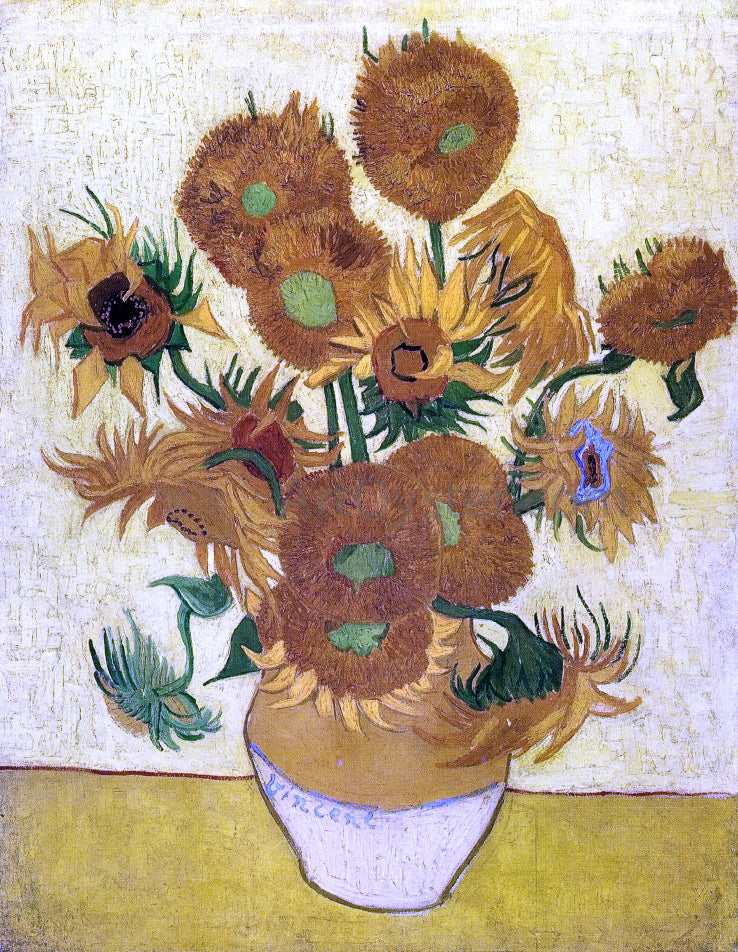 Vincent Van Gogh A Still Life with Sunflowers - Canvas Print
