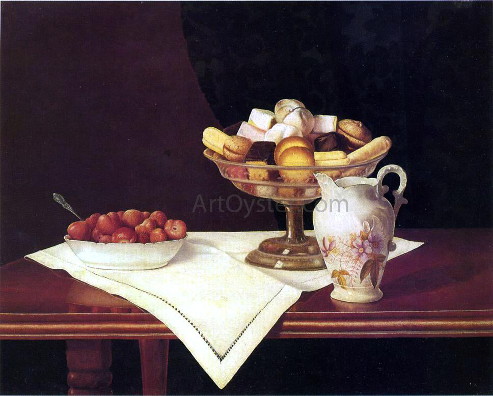 George Cope Still Life with Sweets and Strawberries - Canvas Print