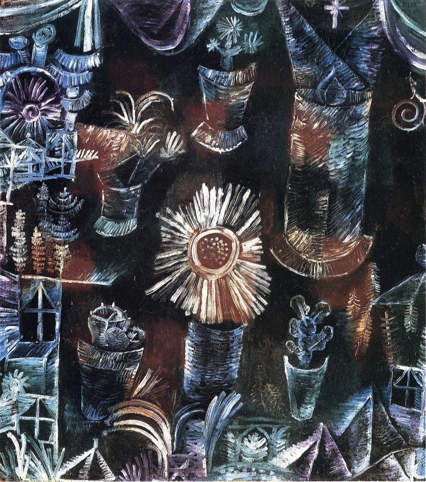 Paul Klee Still Life with Thistle Bloom - Canvas Print