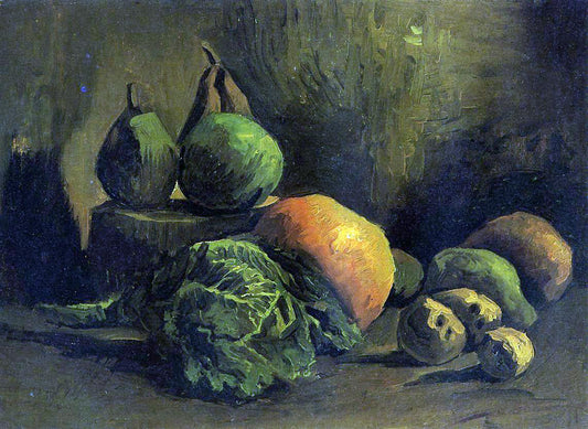 Vincent Van Gogh Still Life with Vegetables and Fruit - Canvas Print