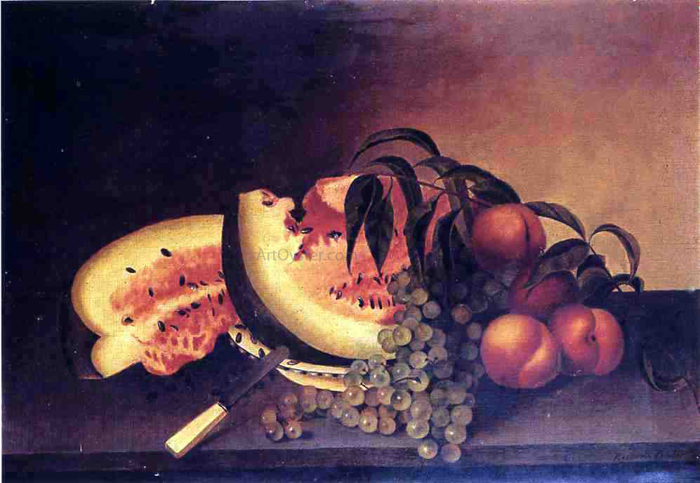 Rubens Peale Still Life with Watermelon - Canvas Print