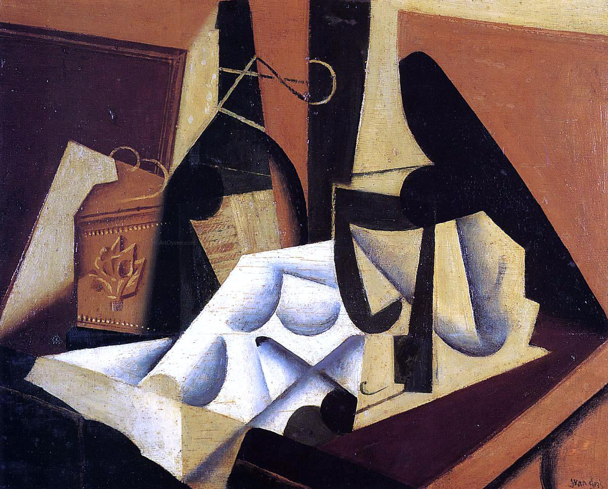 Juan Gris Still Life with White Tablecloth - Canvas Print