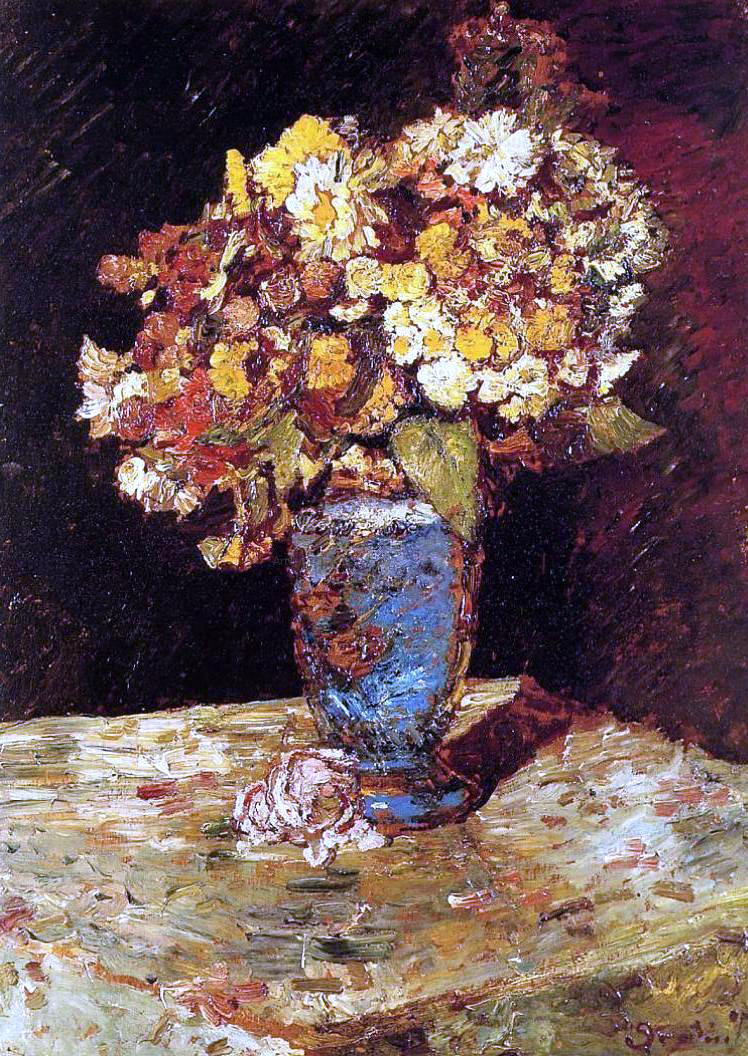 Adolphe-Joseph-Thomas Monticelli Still Life with Wild and Garden Flowers - Canvas Print