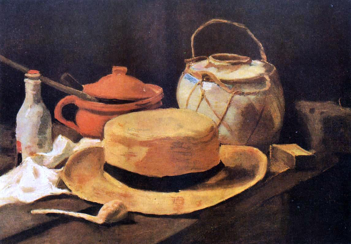 Vincent Van Gogh Still Life with Yellow Hat - Canvas Print
