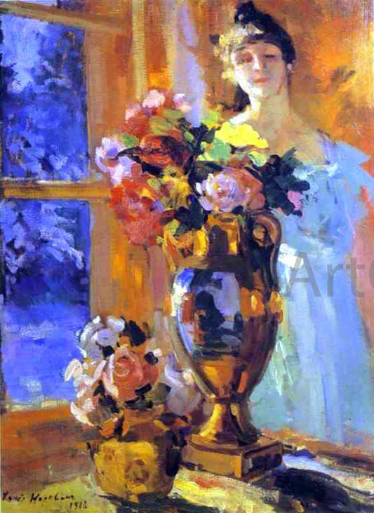 Constantin Alexeevich Korovin Still Life with Z. Pertseva's Portrait - Canvas Print