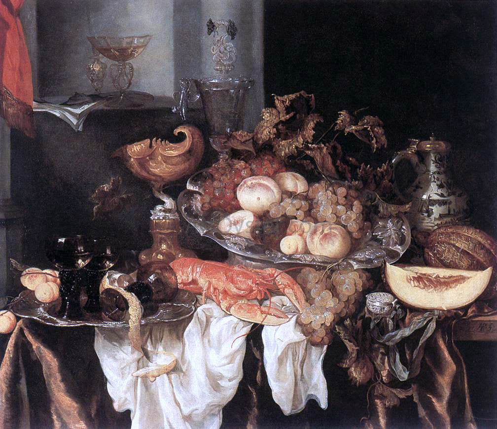 Abraham Van Beyeren Still-Life - Canvas Print