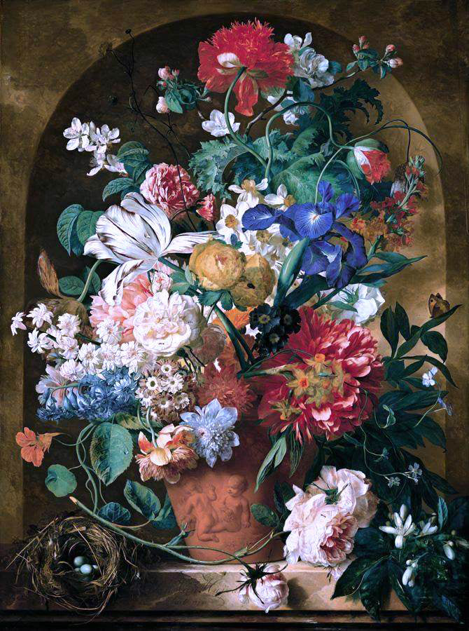 Jan Van Huysum Still-Life of Flowers - Canvas Print