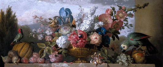 Jakab Bogdany Still-Life of Flowers - Canvas Print