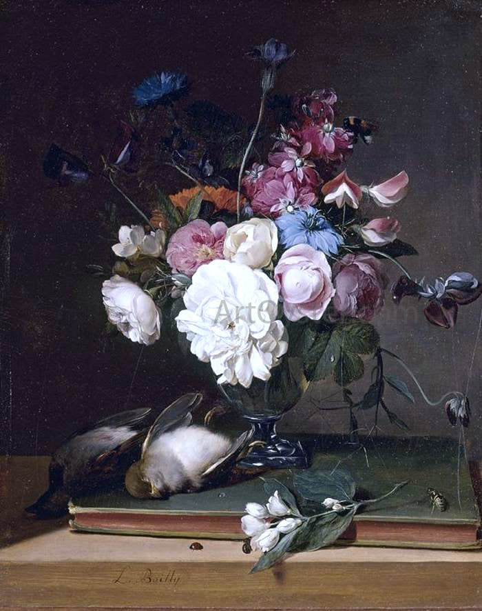 Louis Leopold Boilly Still-Life of Flowers in a Glass Vase - Canvas Print