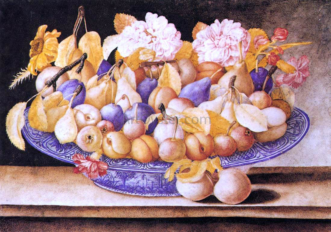 Octavianus Montfort Still-Life of Fruit and Flowers - Canvas Print