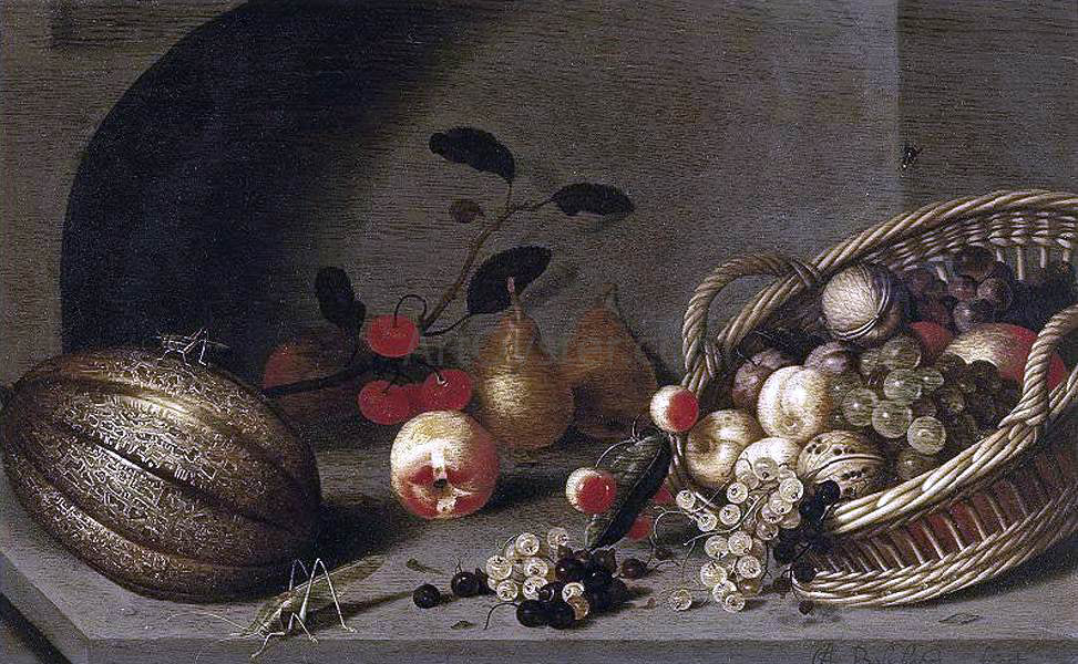 The Younger Ambrosius Bosschaert Still-Life of Fruit - Canvas Print