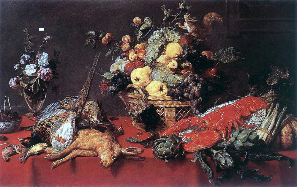 Frans Snyders Still-Life with a Basket of Fruit - Canvas Print