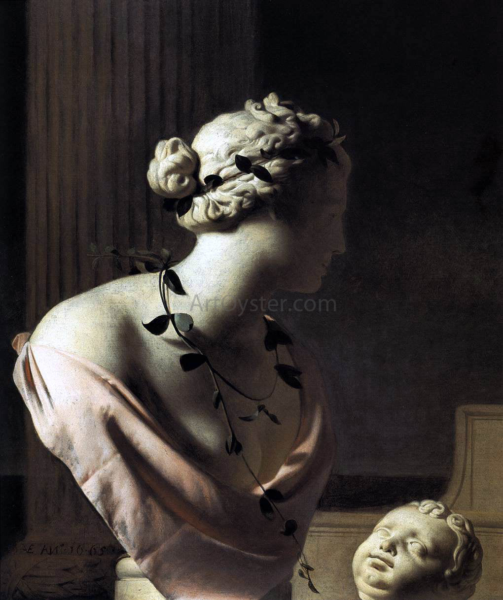 Caesar Van Everdingen Still-Life with a Bust of Venus - Canvas Print