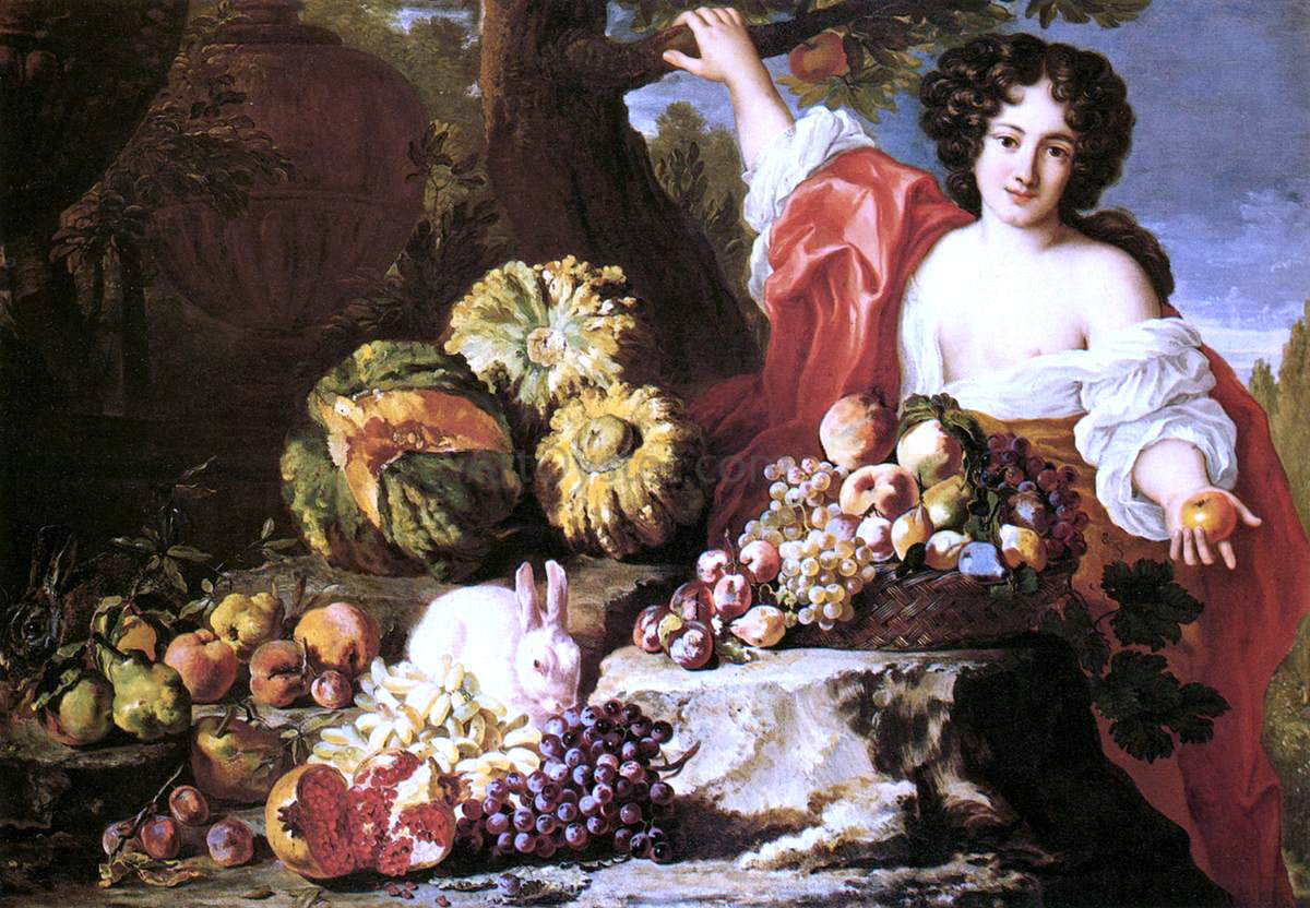 Michele Pace Del Campidoglio Still-Life with a Female Figure - Canvas Print