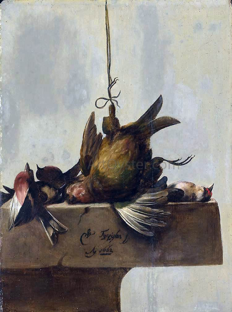 William Gowe Ferguson Still-Life with Birds - Canvas Print